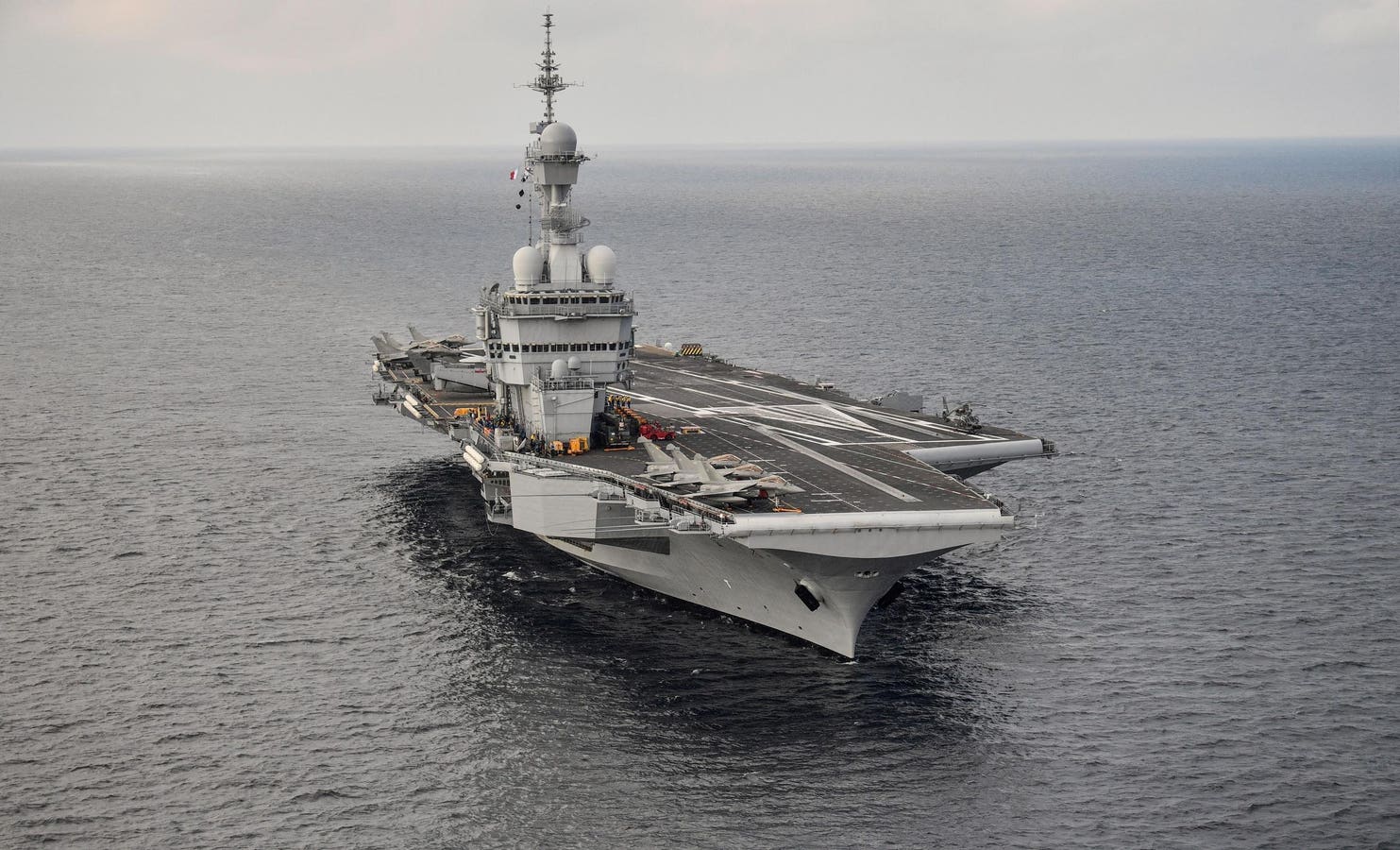 The French Navy’s flagship Charles de Gaulle only arrived in the region in early May, and it is already heading back to its home waters
