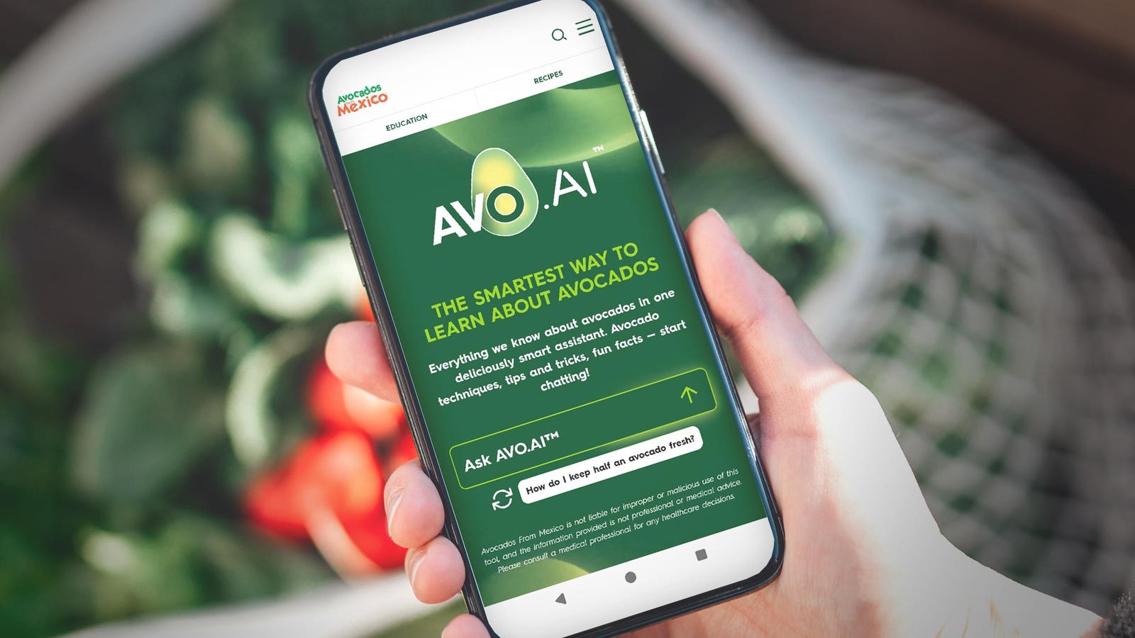 The custom chatbot is designed to help avocado nubes find answers to avocado-related queries.