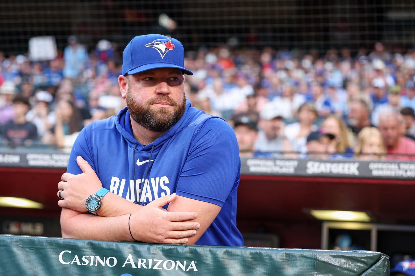 The Toronto Blue Jays manager sent an “astronomical pressure” message on the franchise slugger as he falls short of expectations.