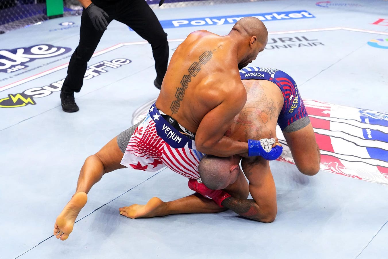 Ciryl Gane's 2nd-round TKO over Alex Pereira at UFC Freedom 250 is overshadowed by video of repeated illegal back-of-the-head shots and questions abou