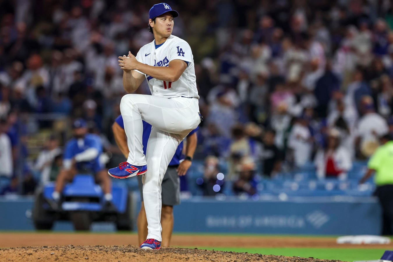 The Dodgers have told Shohei Ohtani to stop pitching indefinitely because of inflammation in his left knee.  He will continue to hit and is batting .2