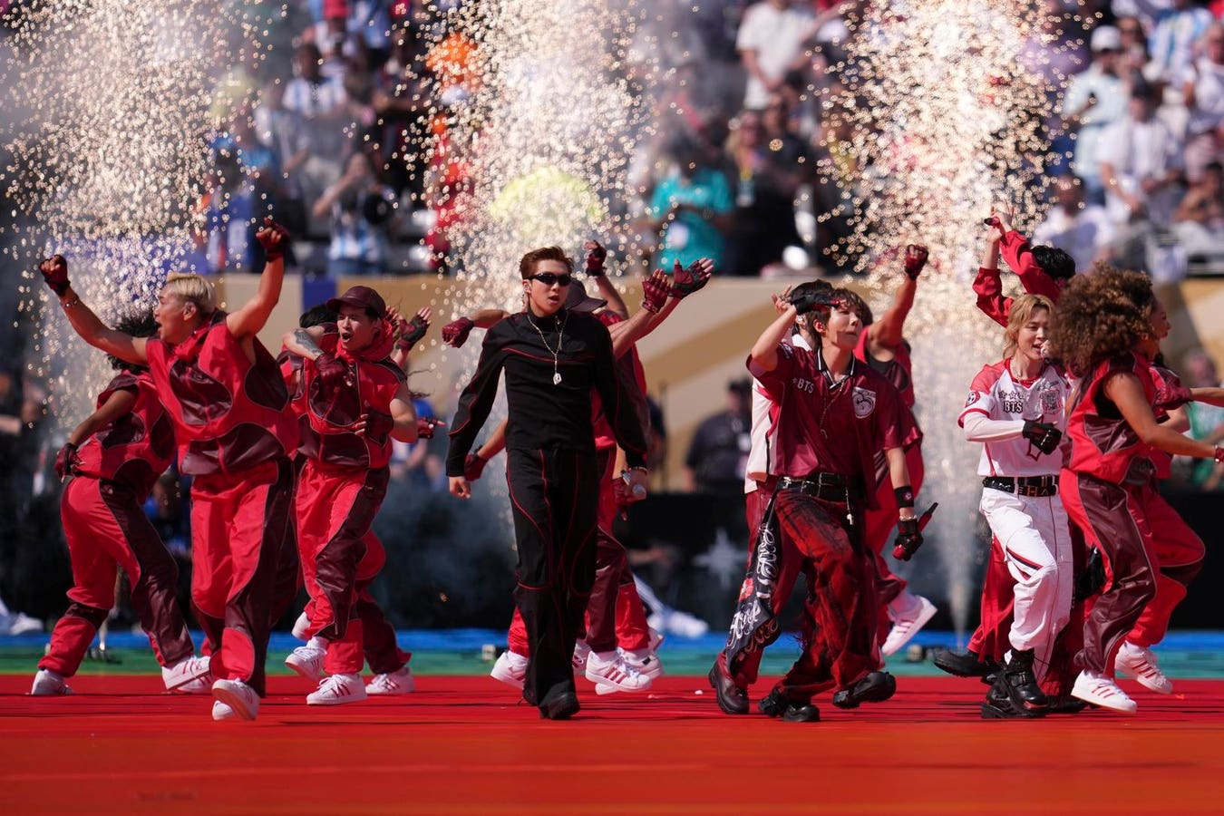 The World Cup Final Halftime Show was performed by BTS, Shakira, Madonna, Justin Bieber and more. We broke down the performance with Easter Eggs shown