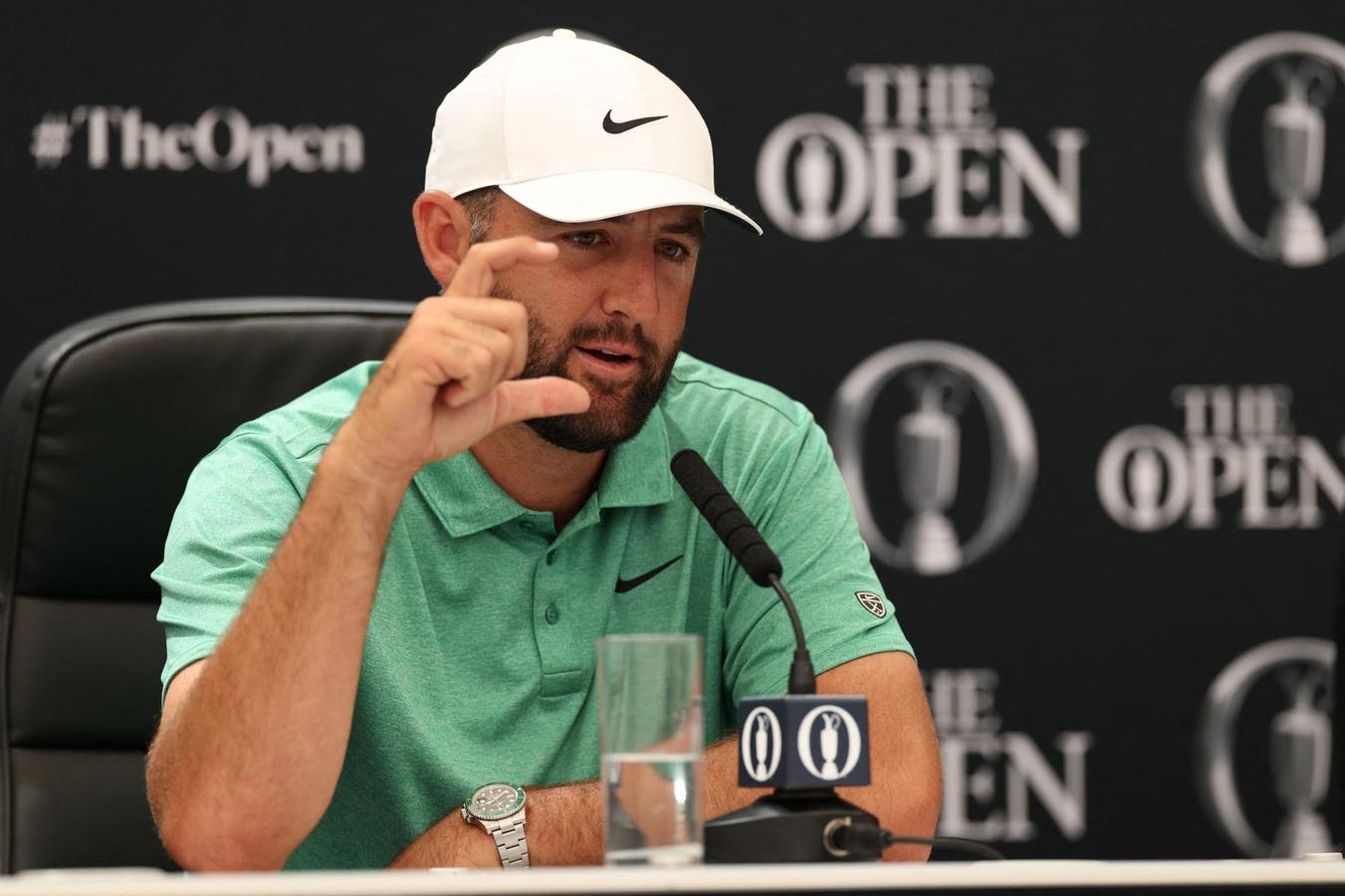 Scottie Scheffler is four shots off the lead at The Open after missed putts overshadowed another outstanding tee-to-green performance.