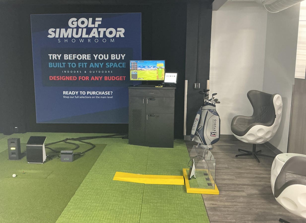PGA Tour Superstore has simulator showrooms, in all 82 of its stores, for customers to assess needs and test equipment technology.