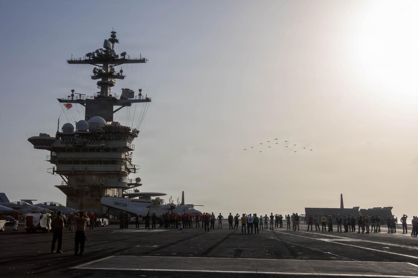 Another U.S. Navy aircraft carrier is set to see a potential record-length setting time at sea, and most of its deployment has been without even a por