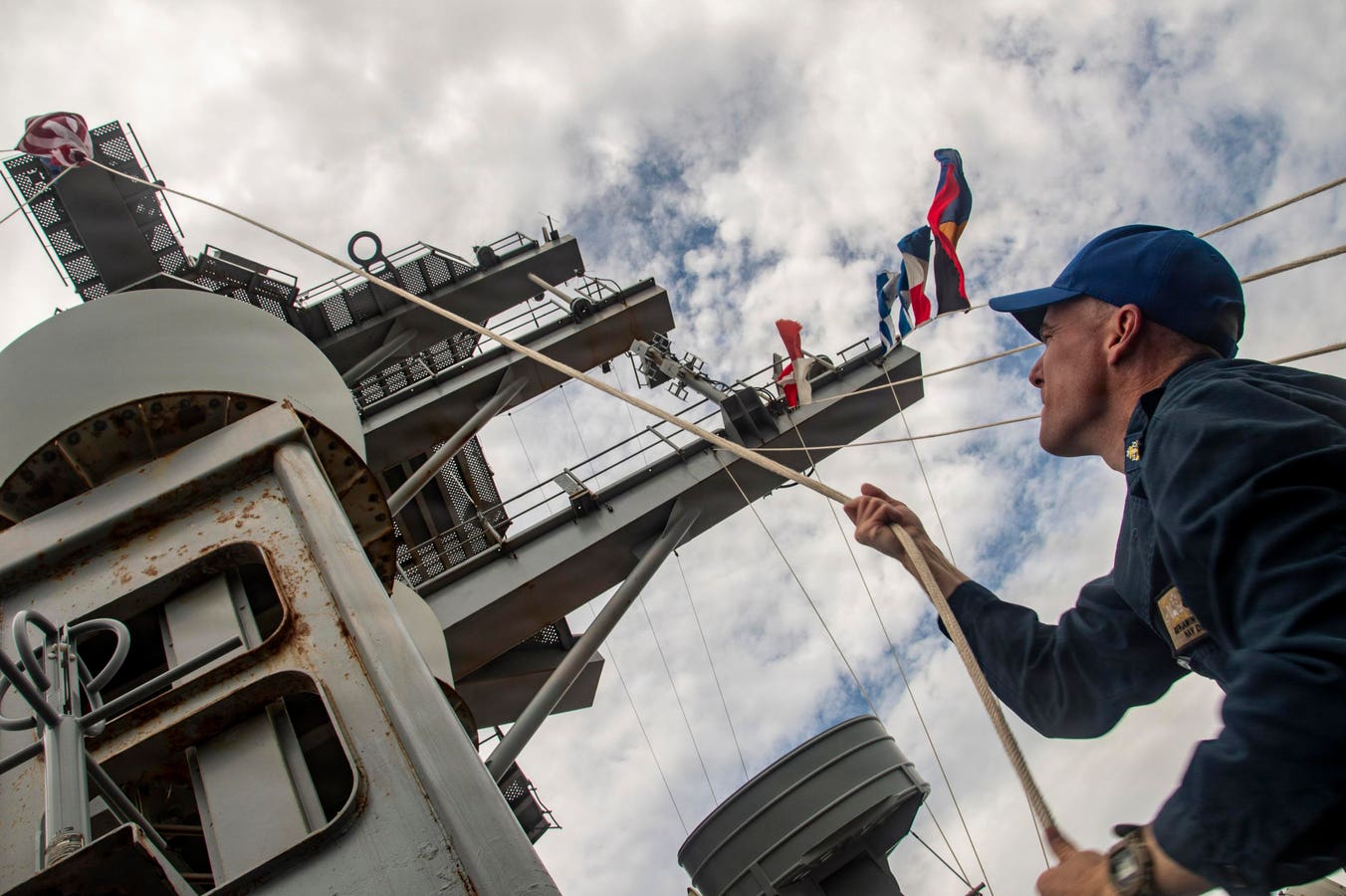 The nuclear-powered supercarrier arrived at Naval Station Mayport, Florida, on Tuesday, after circling South America