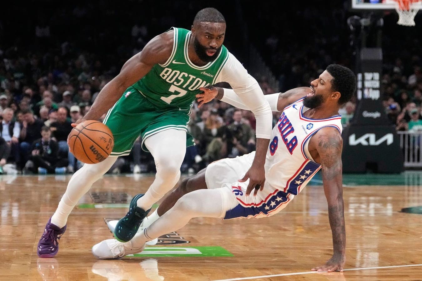 The 76ers agreed to acquire Celtics forward Jaylen Brown in a trade, per ESPN. The Celtics are reportedly receiving veteran forward Paul George and fo
