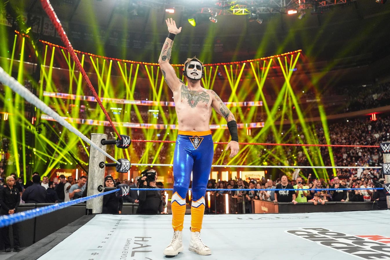 WWE SummerSlam 2026 as Danhausen defeats Dominik Mysterio in a "Human Monies on a Pole" match thank to his team of Mini-Hausens.